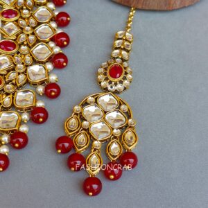Yamini Maroon Kundan Necklace
