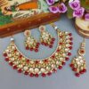 Yamini Maroon Kundan Necklace