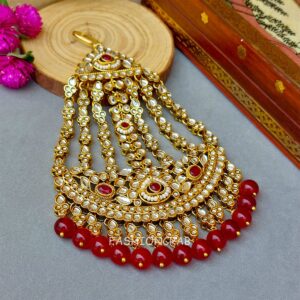 Ziya Kundan Jhumar Passa - Maroon