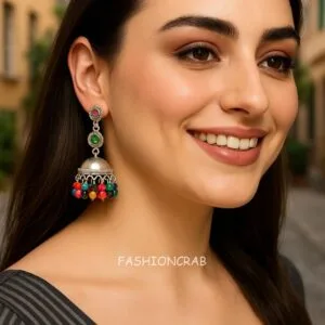 Avika Oxidised Jhumka Earring