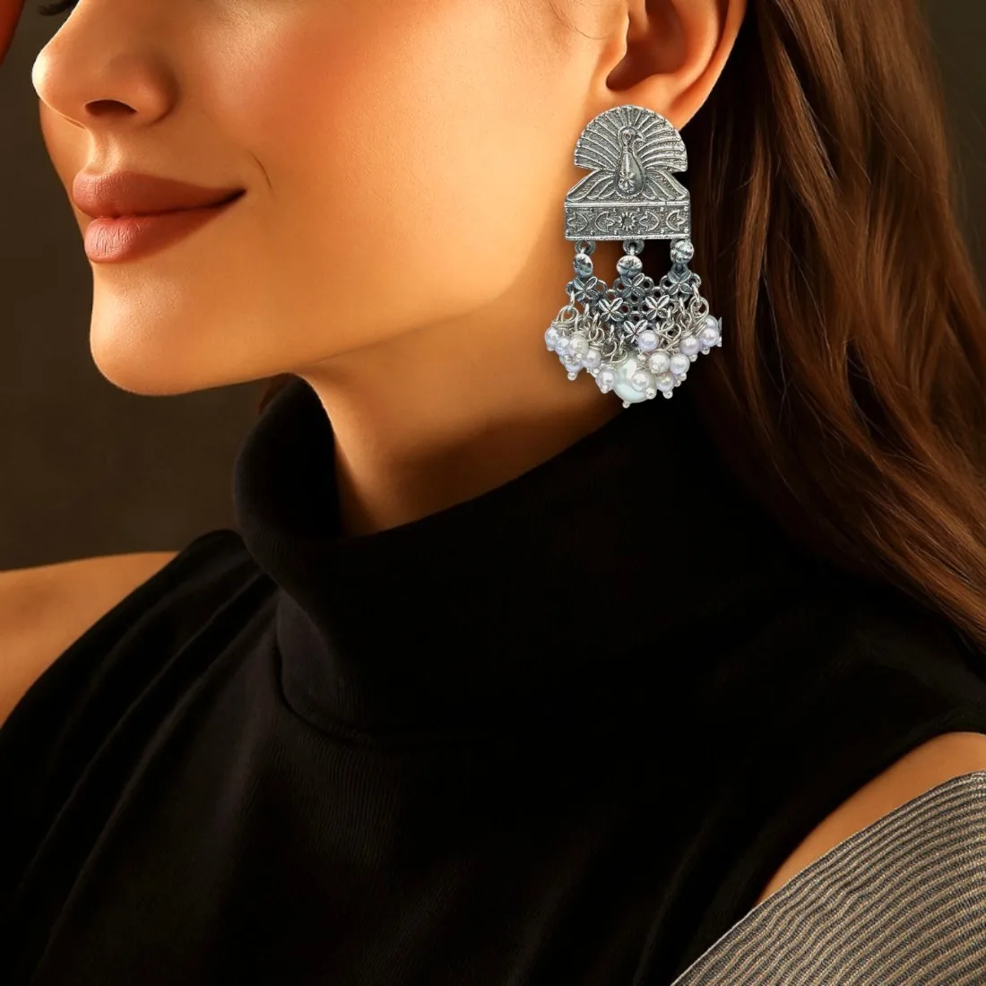Beautiful Oxidised Earrings for Saree