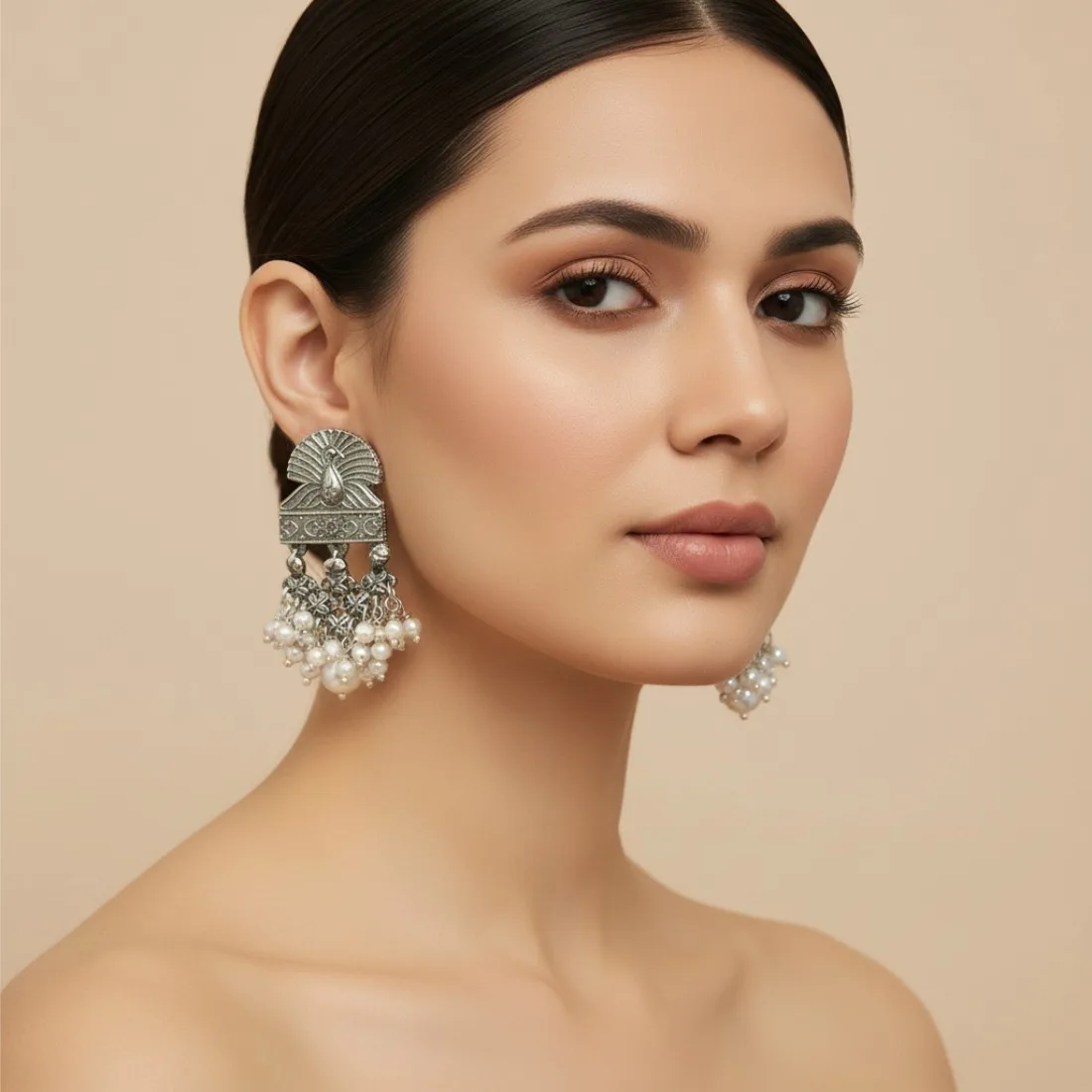 Beautiful Oxidised Earrings for Saree