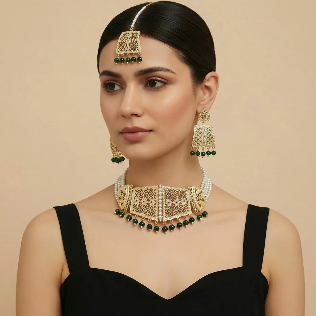 Rehana Dark Green Punjabi Jewellery