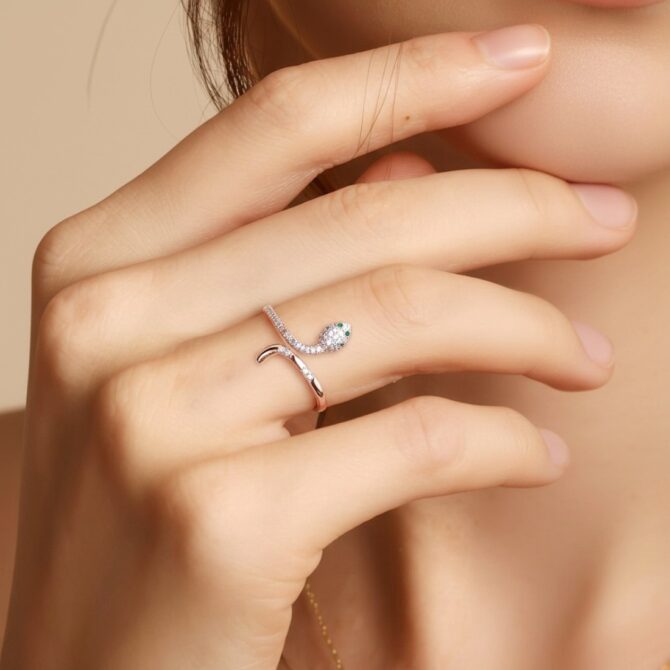 Snake Design Anti Tarnish Ring-04 Snake Design Anti Tarnish Ring