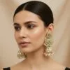 Soundarya Kundan Jhumka Earrings - White