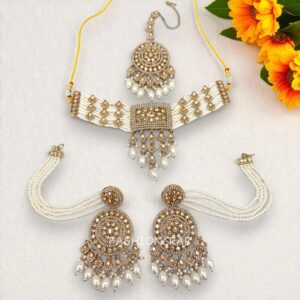 Champagne Color Polki Necklace