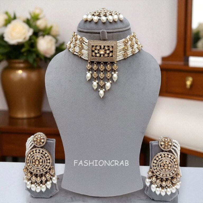 Champagne Color Polki Necklace