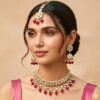 Katrina Kundan Jewellery Set - Pink