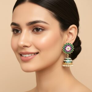 Myra Emerald Green Jhumka Earring