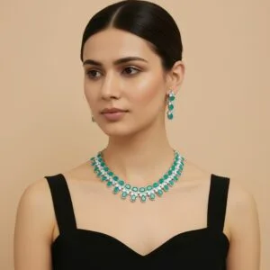 Peacock Green Necklace Set
