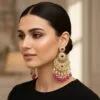 Priyanka Chandbali Earrings – Pink