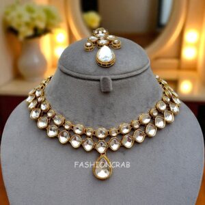 White Kundan Set for Anniversary