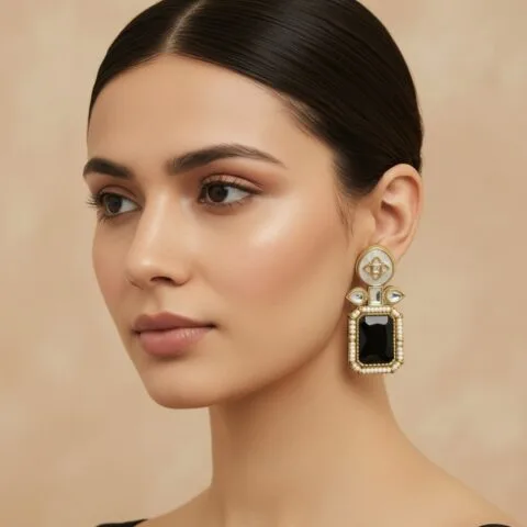 Changeable Earrings with Stone-14