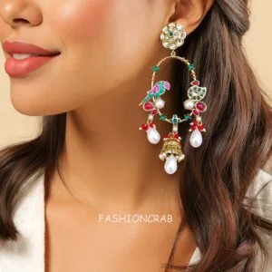 Ekisha Bird Kundan Earrings
