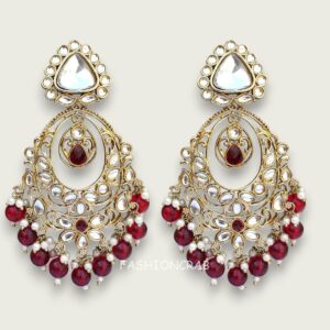 Falak Earrings for Maroon Saree