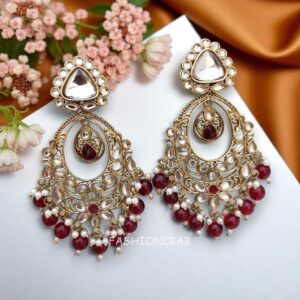 Falak Earrings for Maroon Saree