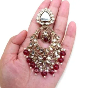 Falak Earrings for Maroon Saree