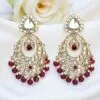 Falak Earrings for Maroon Saree