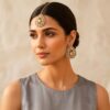 Grey Earrings Set with Tikka