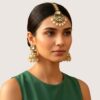 Gurleen Maangtikka with Earrings - White