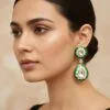 Inaya Kundan Earrings - Green