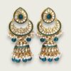 Meera Peacock Blue Kundan Jhumka