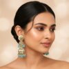 Zainab Blue Kundan Jhumka Earrings