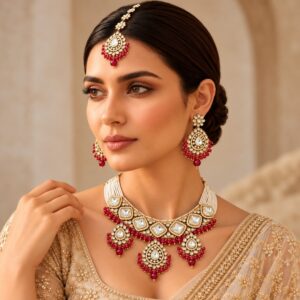 Dark Pink Jewellery Set