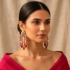 Tehnaaz Pink Kundan Earrings