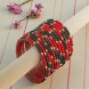 Red & Green Glass Bangles for Women