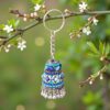 Blue Beads Jhumka Keychain