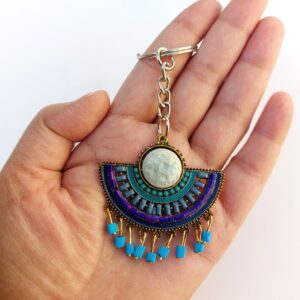 Blue Earring Keychain