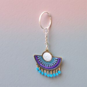 Blue Earring Keychain
