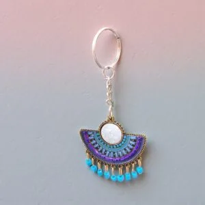 Blue Earring Keychain
