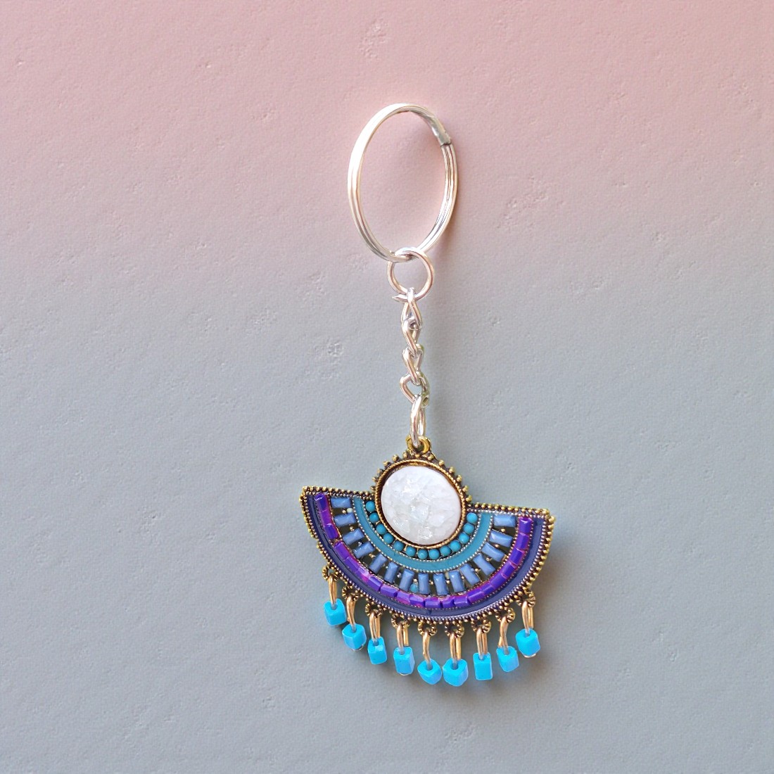 Blue Earring Keychain