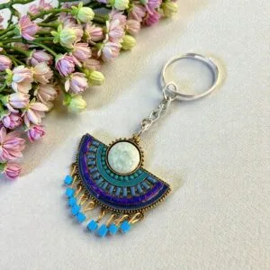 Blue Earring Keychain