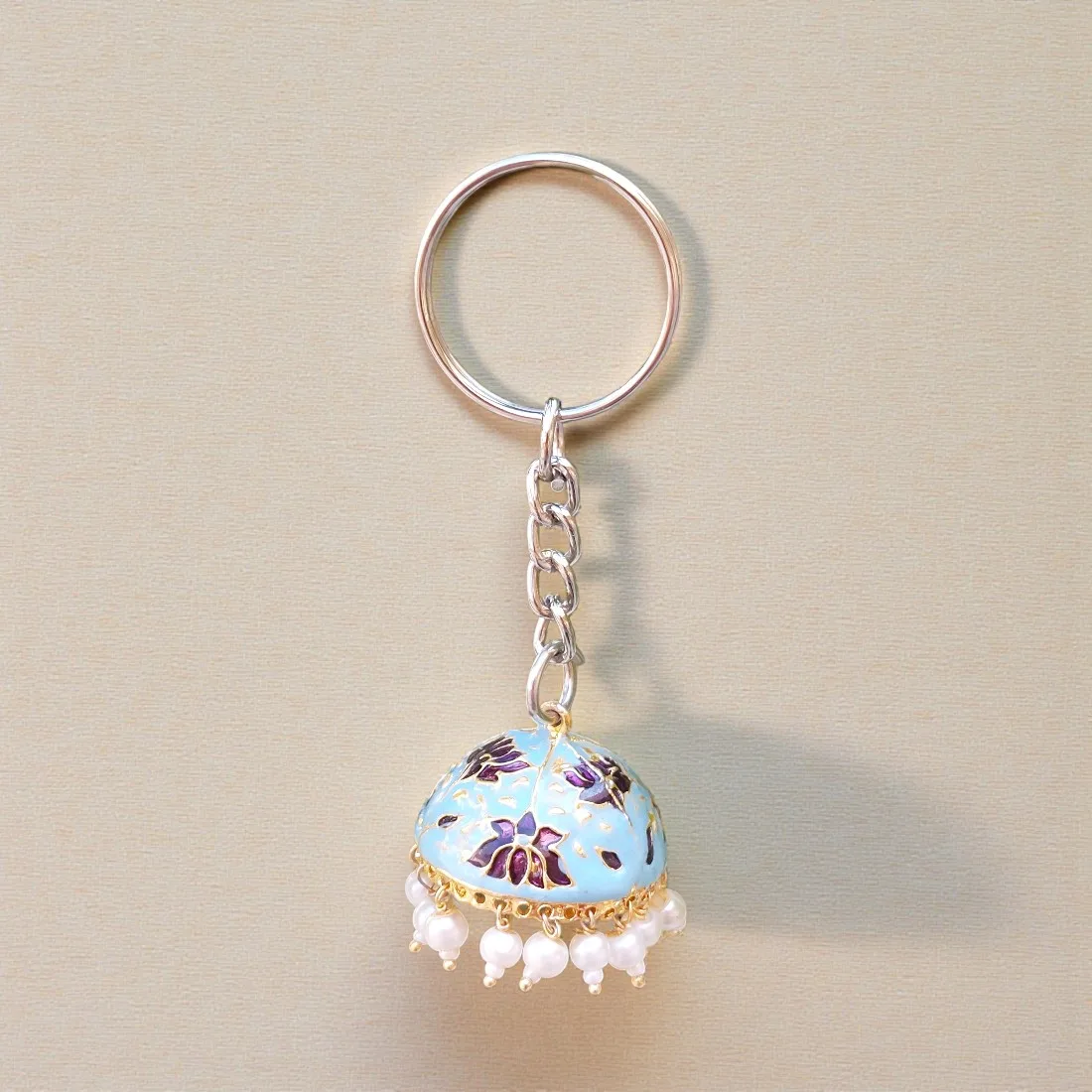 Blue Jhumka Keychain