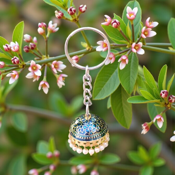 Enamel Jhumka Keychain Enamel Jhumka Keychain