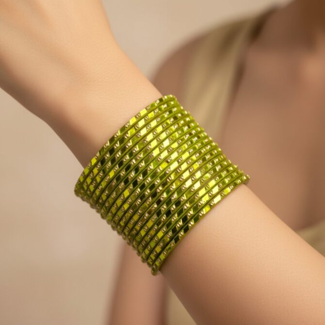 Green Metal Bangles-03 Green Metal Bangles