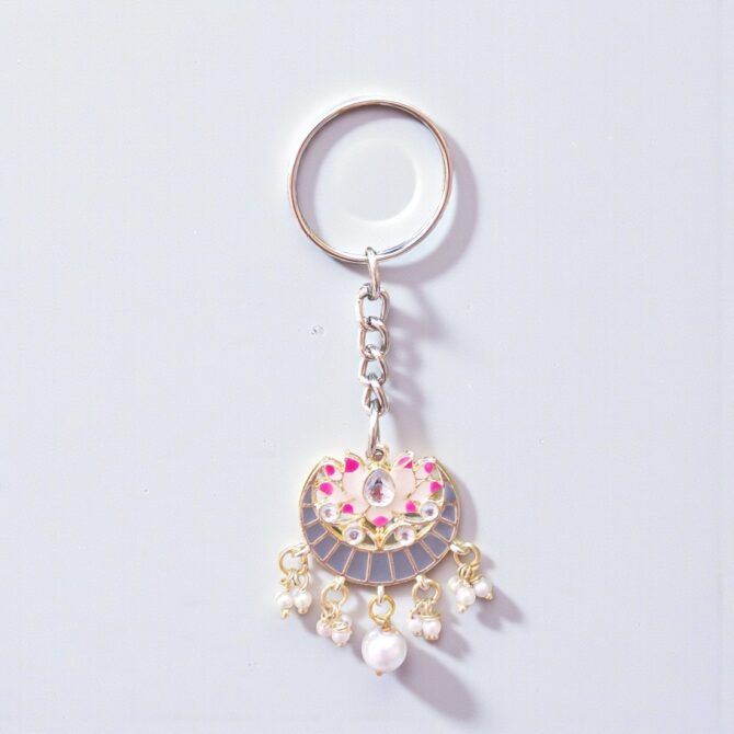 Grey Earring Keychain