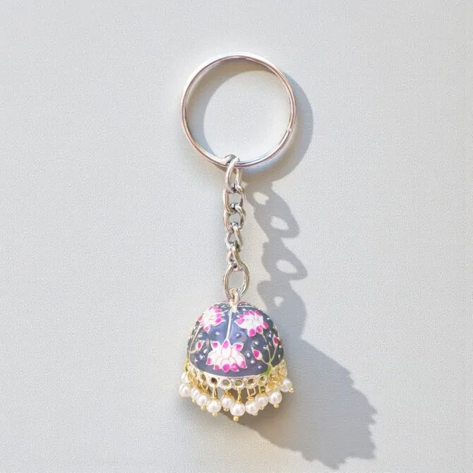 Grey Jhumka Keychain