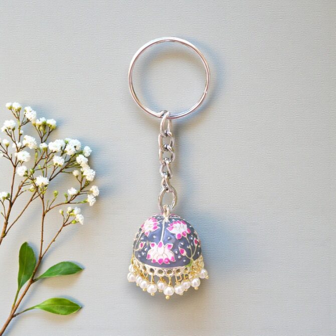 Grey Jhumka Keychain Grey Jhumka Keychain