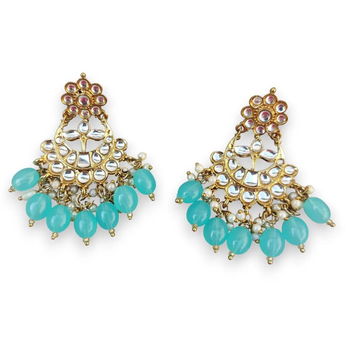 Light Blue Kundan Set