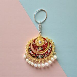 Maroon Earring Keychain