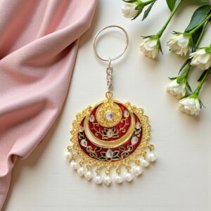 Maroon Earring Keychain
