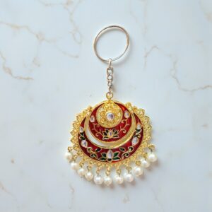 Maroon Earring Keychain