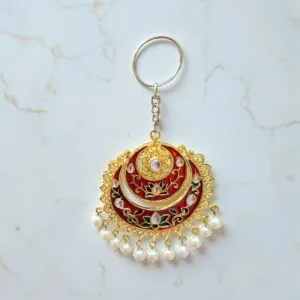 Maroon Earring Keychain