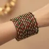 Maroon Glass Bangles