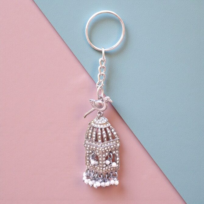 Oxidised Bird Jhumka Keychain-02 Oxidised Bird Jhumka Keychain