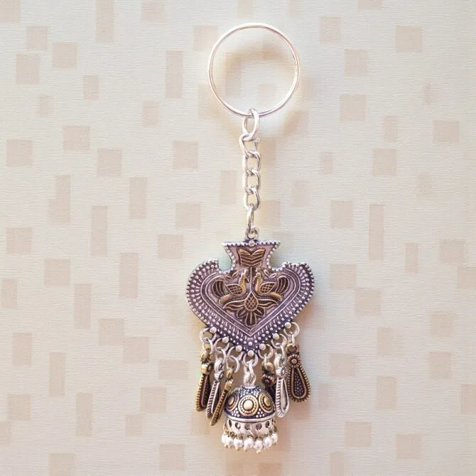 Oxidised Jhumka Keychain Oxidised Jhumka Keychain